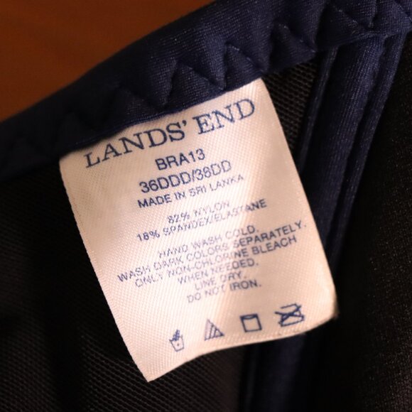 Land's End Two piece bikini set Bra 13, 36DDD/38; Bottom Size 8, blue purple - Picture 12 of 12